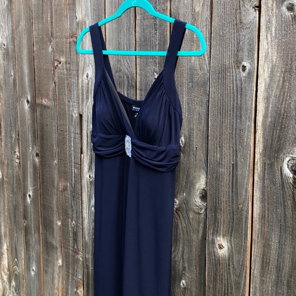 Enfocus Studio navy blue maxi dress size 14 - Picture 8 of 13